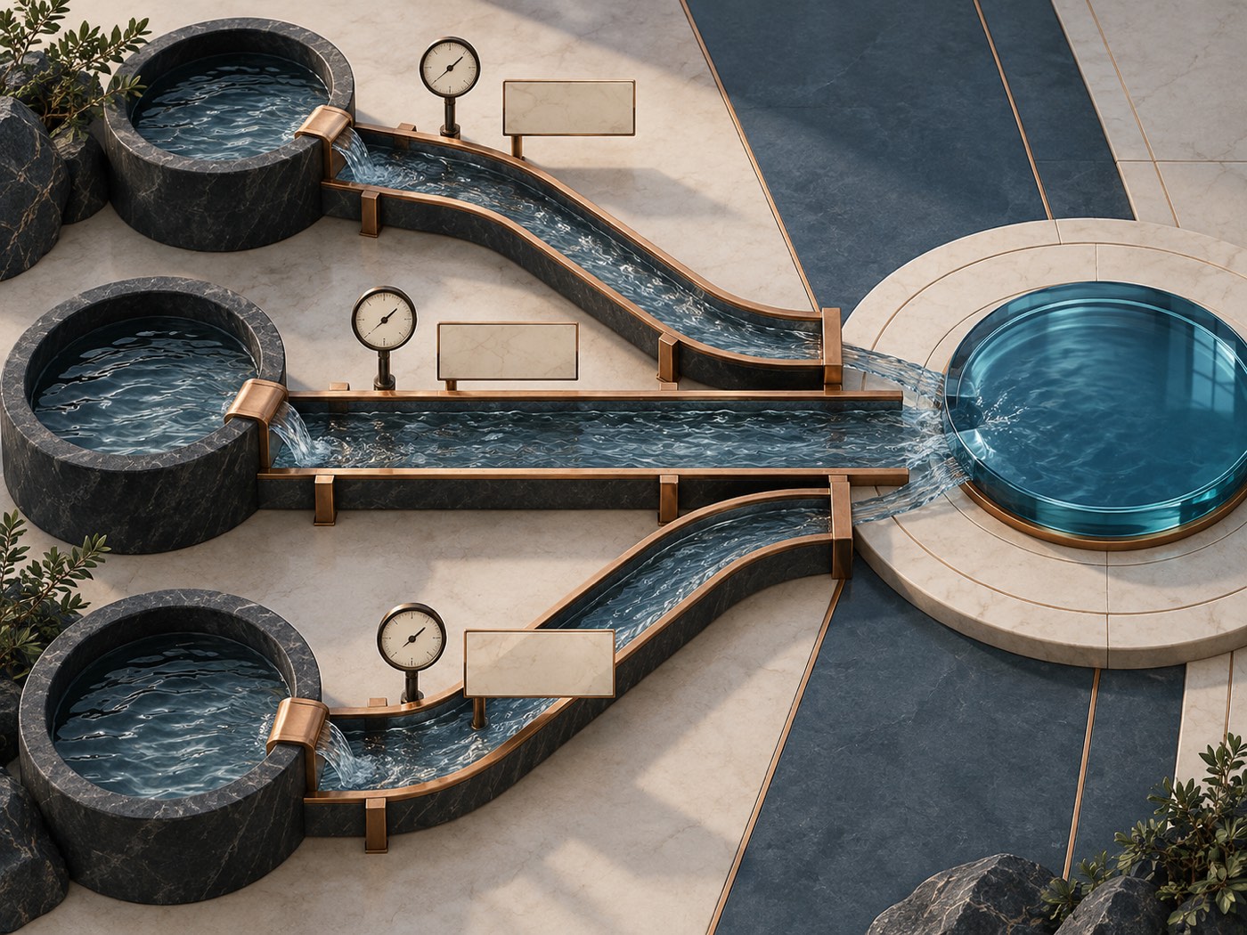 Editorial still life showing time-aware route checks across Arc liquidity venues